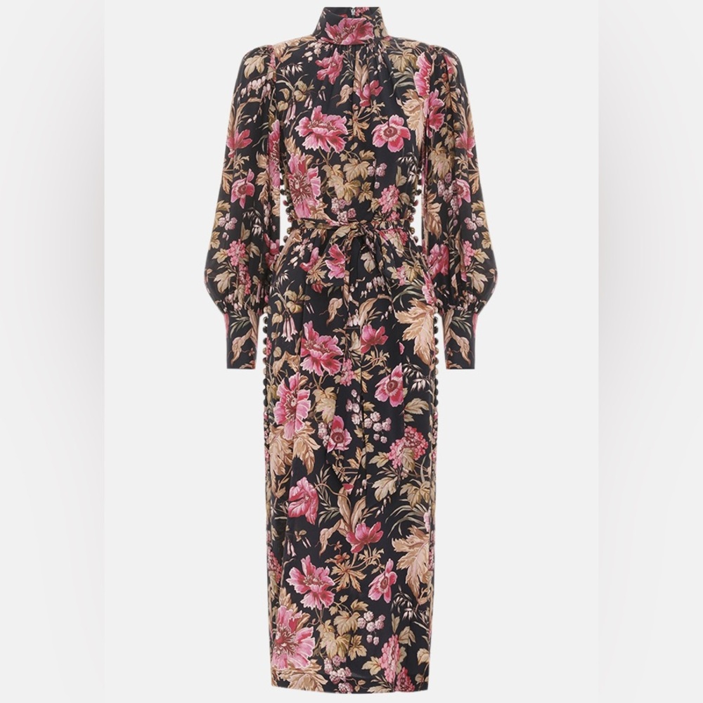 ZIMMERMANN Lucky Floral-print Silk-chiffon Midi Dress